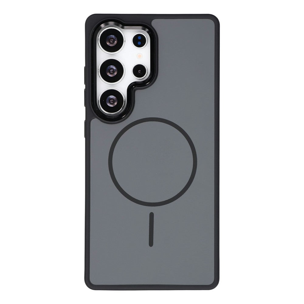 Magnetiskt skal för Samsung Galaxy S25 Ultra, metallisk hud, PC + TPU, fallskyddande och reptåligt mobilskal