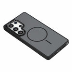 Magnetiskt skal för Samsung Galaxy S25 Ultra, metallisk hud, PC + TPU, fallskyddande och reptåligt mobilskal