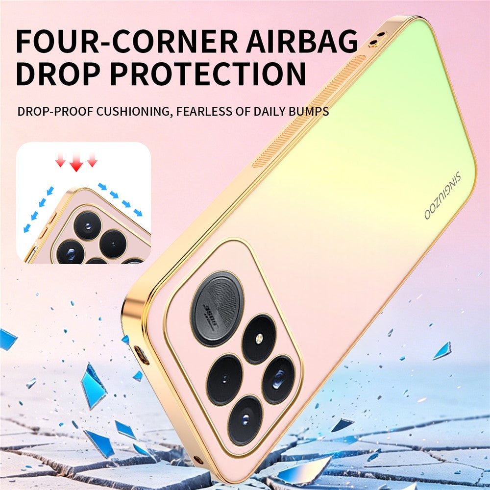 SINGIUZOO For Xiaomi Redmi K100 Pro Max 5G Case Electroplated AG Matte Gradient Color PC + TPU Phone Cover