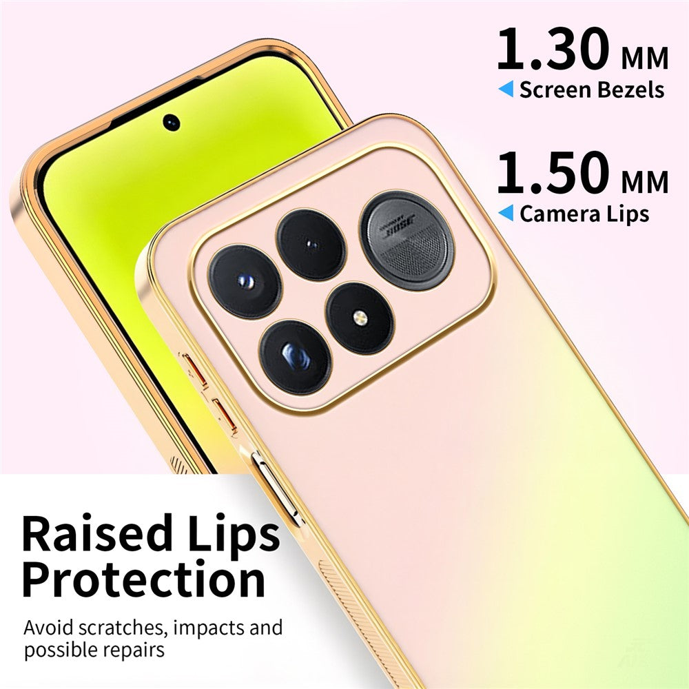 SINGIUZOO For Xiaomi Redmi K100 Pro Max 5G Case Electroplated AG Matte Gradient Color PC + TPU Phone Cover