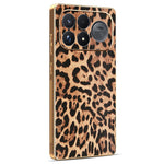 Xiaomi Redmi K100 Pro Max 5G (Kina) Fodral Leopardmönster PU-läderbelagd PC + TPU Galvaniserad mobilskal