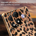 For Xiaomi Redmi Note 17 4G (Global) / Note 17 5G (Global) / Note 17 (India / China) 5G  Case Leopard Print PU Leather Coated PC + TPU Electroplating Phone Cover