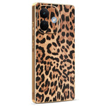 For Xiaomi Redmi Note 17 Pro 5G Case Leopard Print PU Leather Coated PC + TPU Electroplating Phone Cover