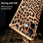 For Xiaomi Redmi Note 17 Pro 5G Case Leopard Print PU Leather Coated PC + TPU Electroplating Phone Cover
