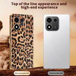 For Honor 600 Smart 5G / X7e Plus 5G / X7e Plus 4G Case Leopard Print PU Leather Coated PC + TPU Electroplating Phone Cover