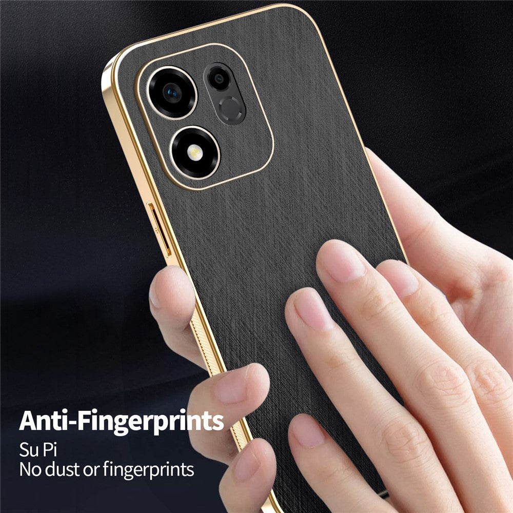 KADEM For Honor 600 Smart 5G / X7e Plus 5G / X7e Plus 4G Cover Galvanisering Silketekstur PU + TPU Telefonbagcover