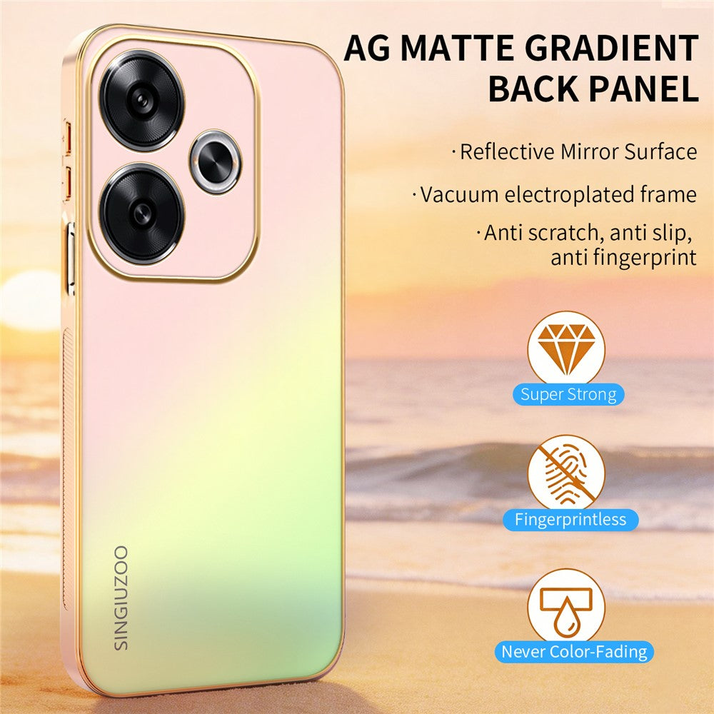 SINGIUZOO For Xiaomi Redmi Note 17 Pro 5G Case Electroplated AG Matte Gradient Color PC + TPU Phone Cover