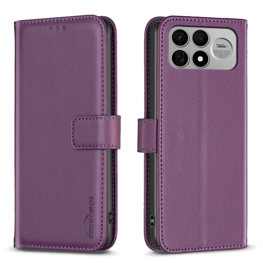 BINFEN COLOR BF17 mobilskal för Xiaomi Poco F9 Ultra / Poco F8 Ultra / Redmi K100 Pro Max 5G (Kina), plånboksfodral med flipdesign i läder