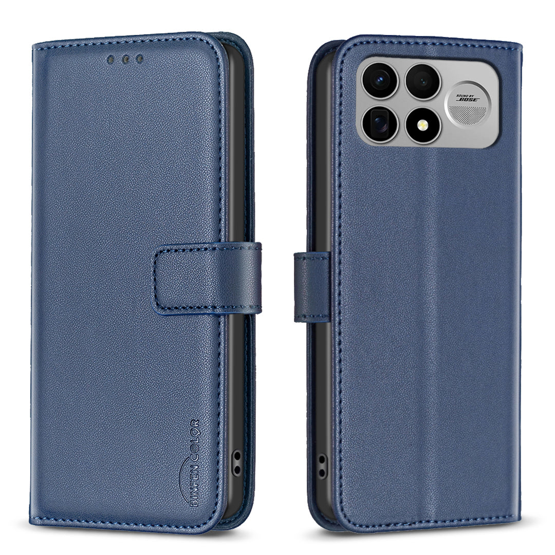 BINFEN COLOR BF17 mobilskal för Xiaomi Poco F9 Ultra / Poco F8 Ultra / Redmi K100 Pro Max 5G (Kina), plånboksfodral med flipdesign i läder