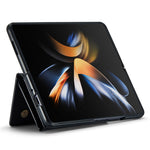 DG.MING M3-serien för Samsung Galaxy Z Fold3 5G 2-i-1 glittrigt PU-läderbelagt PC+TPU antikollisionsskyddande bakstycke magnetiskt avtagbart dragkedja plånboksfodral med stöd