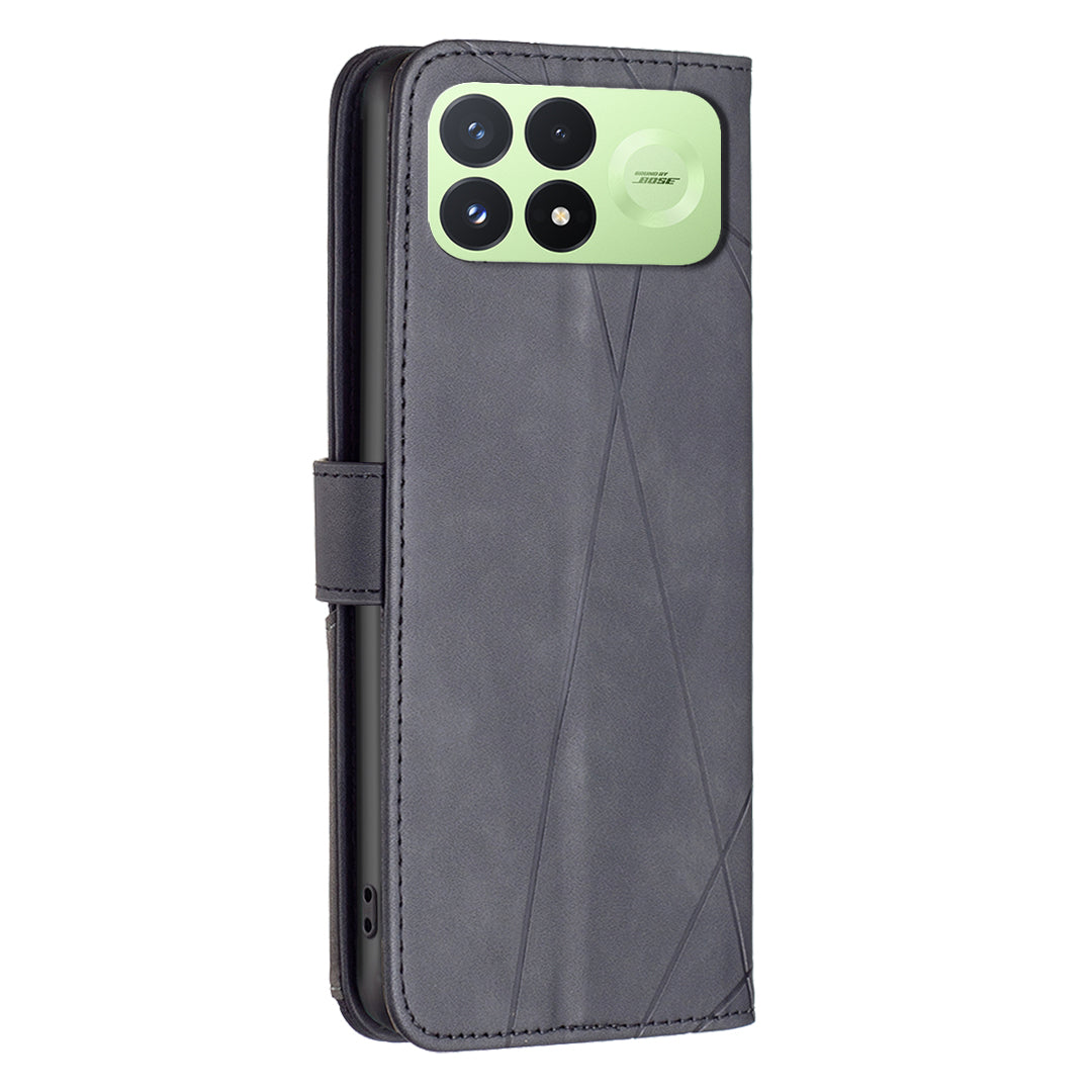 BINFEN COLOR för Xiaomi Poco F9 Pro 5G / Poco F8 Pro 5G / Redmi K100 Pro 5G (Kina) mobilskal Plånboksfodral Geometriskt Präglat Läderfodral
