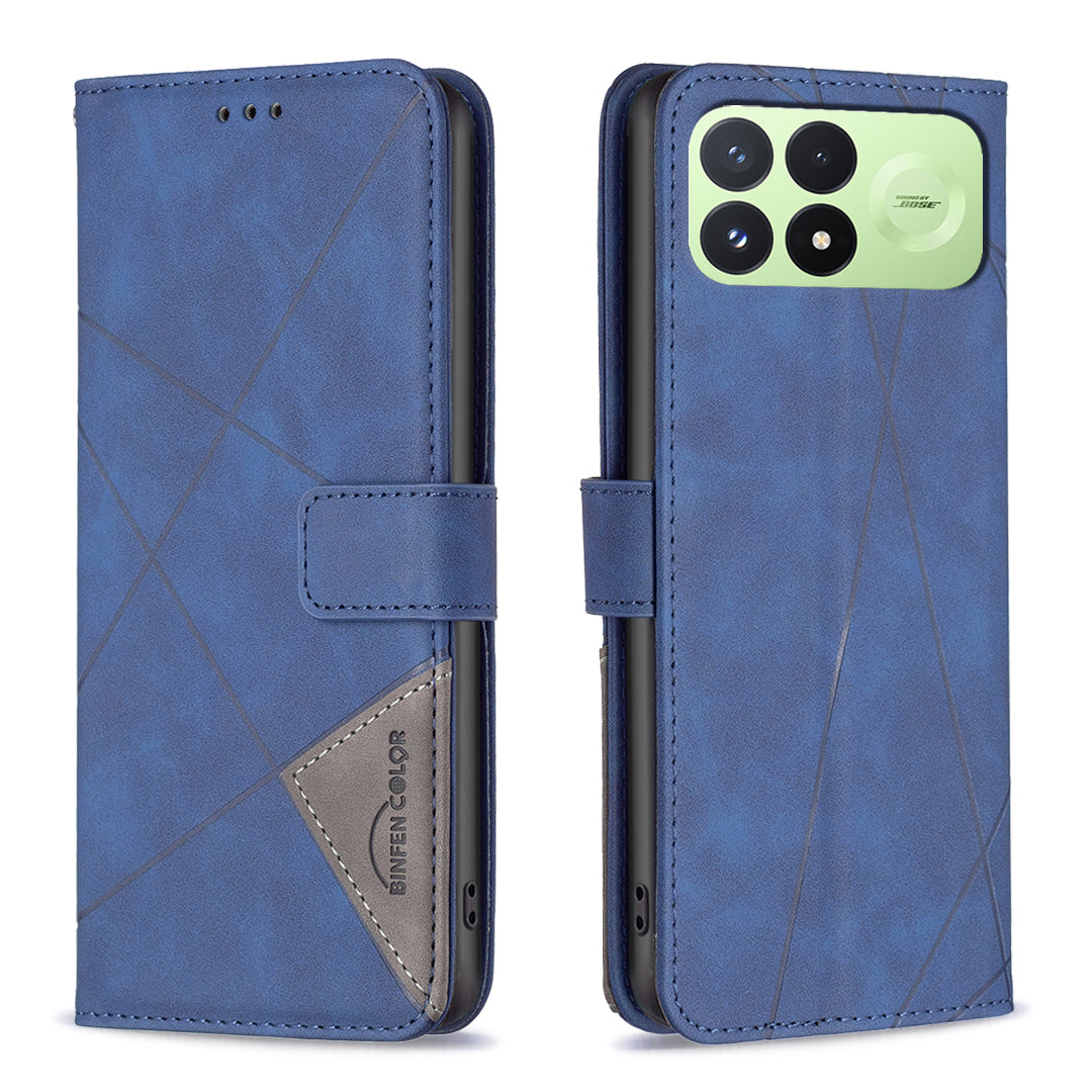 BINFEN COLOR för Xiaomi Poco F9 Pro 5G / Poco F8 Pro 5G / Redmi K100 Pro 5G (Kina) mobilskal Plånboksfodral Geometriskt Präglat Läderfodral