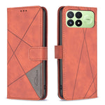 BINFEN COLOR för Xiaomi Poco F9 Pro 5G / Poco F8 Pro 5G / Redmi K100 Pro 5G (Kina) mobilskal Plånboksfodral Geometriskt Präglat Läderfodral