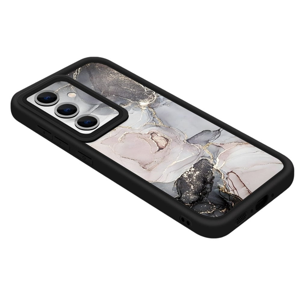 Samsung Galaxy S26+ skal Marmordesign Exakt kameraskydd TPU stötsäkert mobilskal