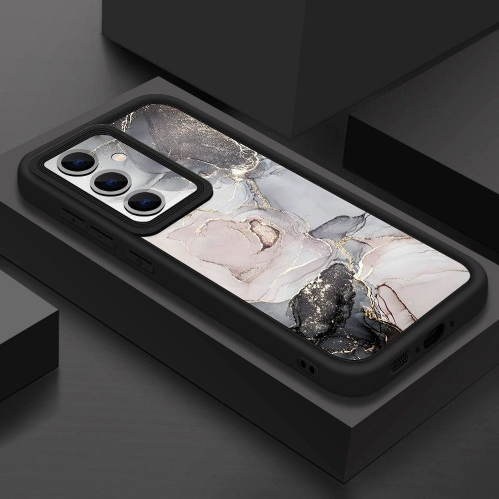 Samsung Galaxy S26+ skal Marmordesign Exakt kameraskydd TPU stötsäkert mobilskal