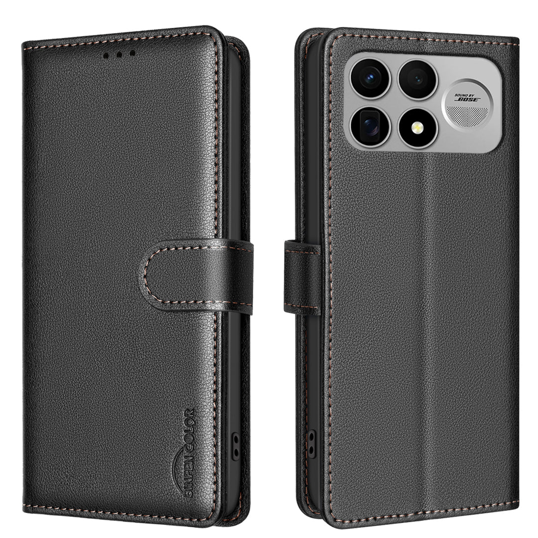 BINFEN COLOR for Xiaomi Redmi K100 Pro Max 5G / Xiaomi Poco F8 Ultra BF32 Leather Case Wallet RFID Blocking Phone Cover
