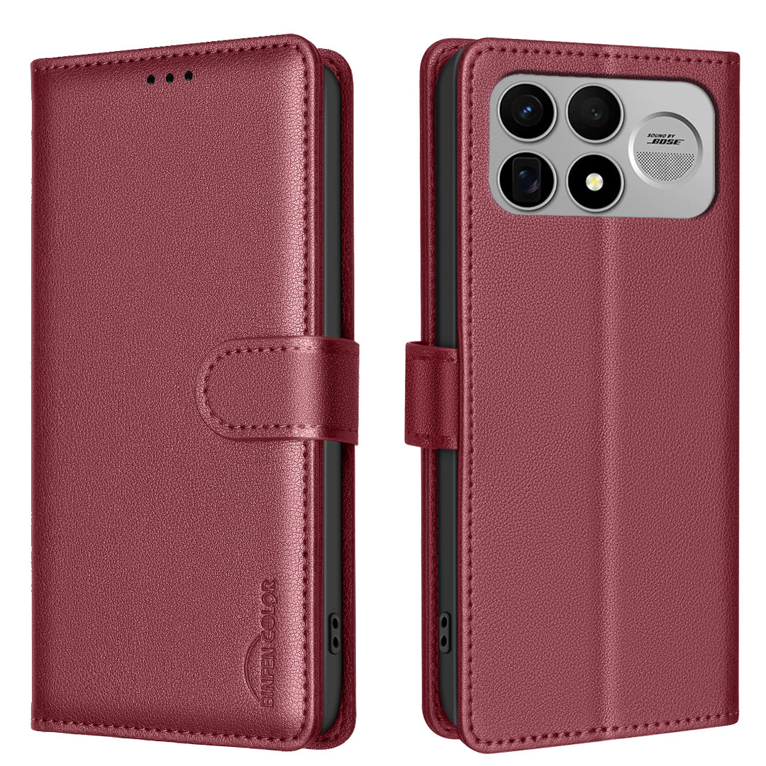 BINFEN COLOR for Xiaomi Redmi K100 Pro Max 5G / Xiaomi Poco F8 Ultra BF32 Leather Case Wallet RFID Blocking Phone Cover