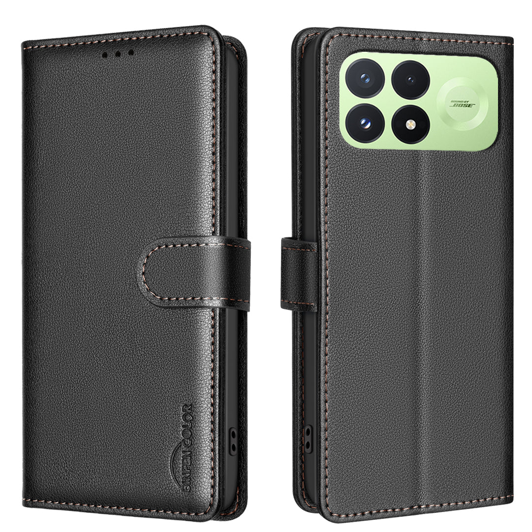BINFEN COLOR for Xiaomi Redmi K100 Pro 5G / Xiaomi Poco F8 Pro 5G BF32 Leather Case Wallet RFID Blocking Phone Cover