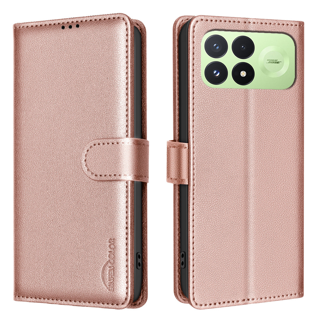 BINFEN COLOR for Xiaomi Redmi K100 Pro 5G / Xiaomi Poco F8 Pro 5G BF32 Leather Case Wallet RFID Blocking Phone Cover