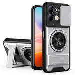 For Xiaomi Redmi 17 5G  /  Redmi 17 4G Magnetic Case Ring Holder Foldable Kickstand TPU PC Phone Cover with Camera Lens Slider
