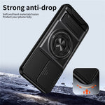 For Xiaomi Redmi 17 5G  /  Redmi 17 4G Magnetic Case Ring Holder Foldable Kickstand TPU PC Phone Cover with Camera Lens Slider