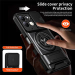 For Xiaomi Redmi 17 5G  /  Redmi 17 4G Magnetic Case Ring Holder Foldable Kickstand TPU PC Phone Cover with Camera Lens Slider
