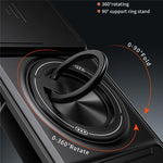 For Xiaomi Redmi 17 5G  /  Redmi 17 4G Magnetic Case Ring Holder Foldable Kickstand TPU PC Phone Cover with Camera Lens Slider