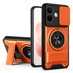 For Xiaomi Redmi Note 17 Pro 5G Magnetic Case Ring Holder Foldable Kickstand TPU PC Phone Cover with Camera Lens Slider