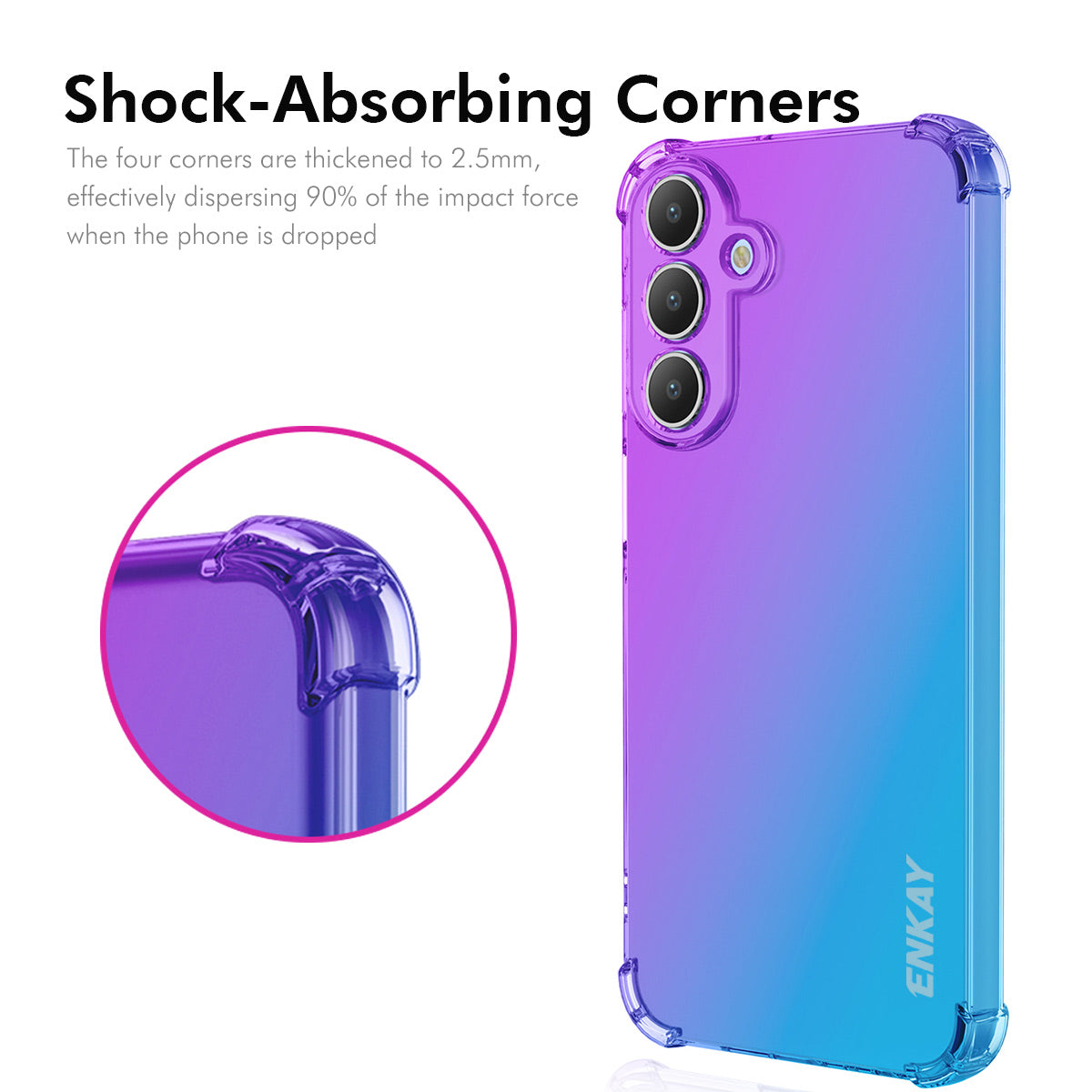 ENKAY for Samsung Galaxy A27 5G TPU Case Thickened Four Corner Drop-proof Phone Back Cover