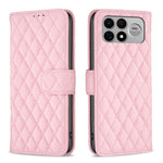 BINFEN COLOR til Xiaomi Poco F9 Ultra / Poco F8 Ultra / Redmi K100 Pro Max 5G (Kina) BF Style-14 skal, rhombusformet læderetui med stativ