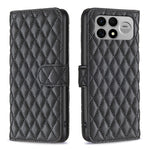 BINFEN COLOR til Xiaomi Poco F9 Ultra / Poco F8 Ultra / Redmi K100 Pro Max 5G (Kina) BF Style-14 skal, rhombusformet læderetui med stativ