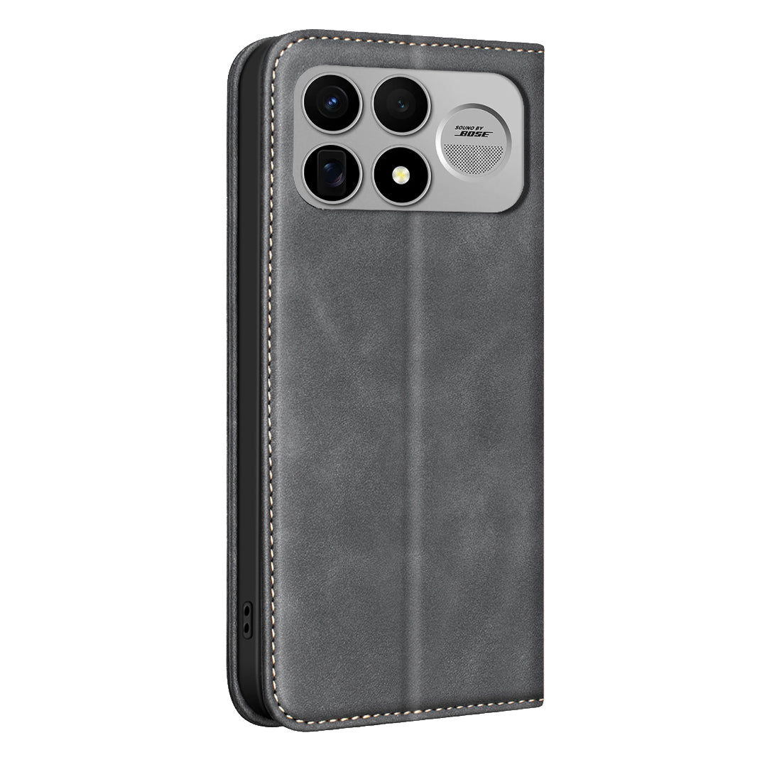 BINFEN COLOR for Xiaomi Poco F9 Ultra / Poco F8 Ultra / Redmi K100 Pro Max 5G (China)  RFID Blocking Calf Texture PU Leather Phone Cover