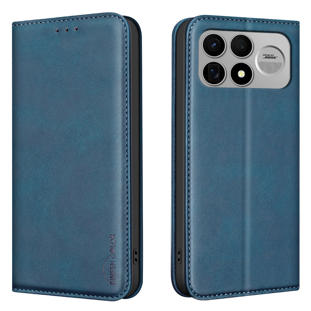 BINFEN COLOR for Xiaomi Poco F9 Ultra / Poco F8 Ultra / Redmi K100 Pro Max 5G (China)  RFID Blocking Calf Texture PU Leather Phone Cover