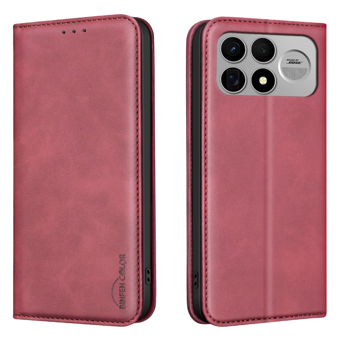 BINFEN COLOR for Xiaomi Poco F9 Ultra / Poco F8 Ultra / Redmi K100 Pro Max 5G (China)  RFID Blocking Calf Texture PU Leather Phone Cover