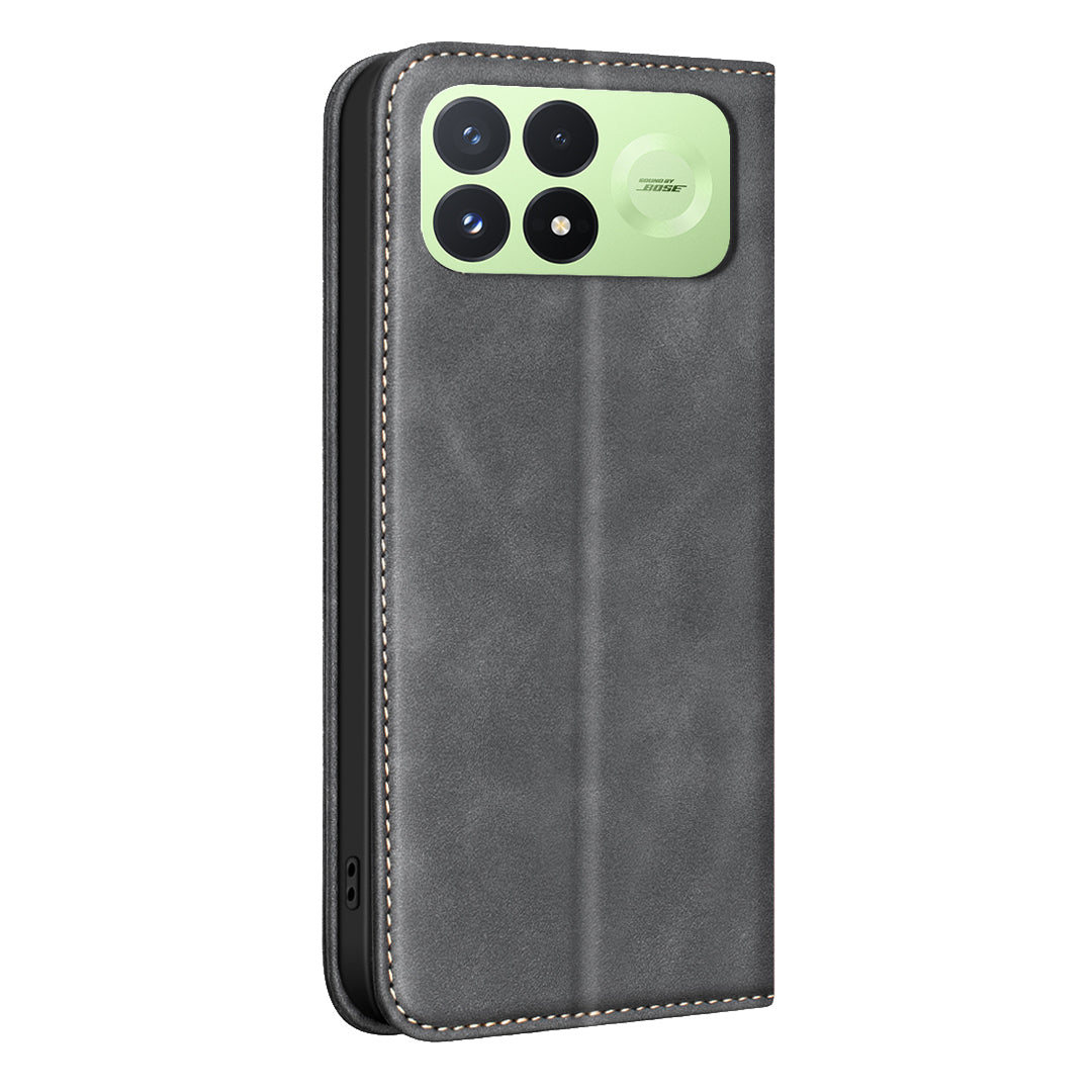 BINFEN COLOR for Xiaomi Poco F9 Pro 5G / Poco F8 Pro 5G / Redmi K100 Pro 5G (China) RFID Blocking Calf Texture PU Leather Phone Cover