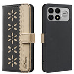 BINFEN COLOR for Xiaomi Poco F9 Ultra / Poco F8 Ultra / Redmi K100 Pro Max 5G (China)  BF36 Leather Case Floral Pattern Phone Cover RFID Blocking Wallet Stand