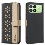 BINFEN COLOR for Xiaomi Poco F9 Pro 5G / Poco F8 Pro 5G / Redmi K100 Pro 5G (China) BF36 Leather Case Floral Pattern Phone Cover RFID Blocking Wallet Stand