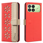 BINFEN COLOR for Xiaomi Poco F9 Pro 5G / Poco F8 Pro 5G / Redmi K100 Pro 5G (China) BF36 Leather Case Floral Pattern Phone Cover RFID Blocking Wallet Stand