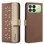 BINFEN COLOR for Xiaomi Poco F9 Pro 5G / Poco F8 Pro 5G / Redmi K100 Pro 5G (China) BF36 Leather Case Floral Pattern Phone Cover RFID Blocking Wallet Stand