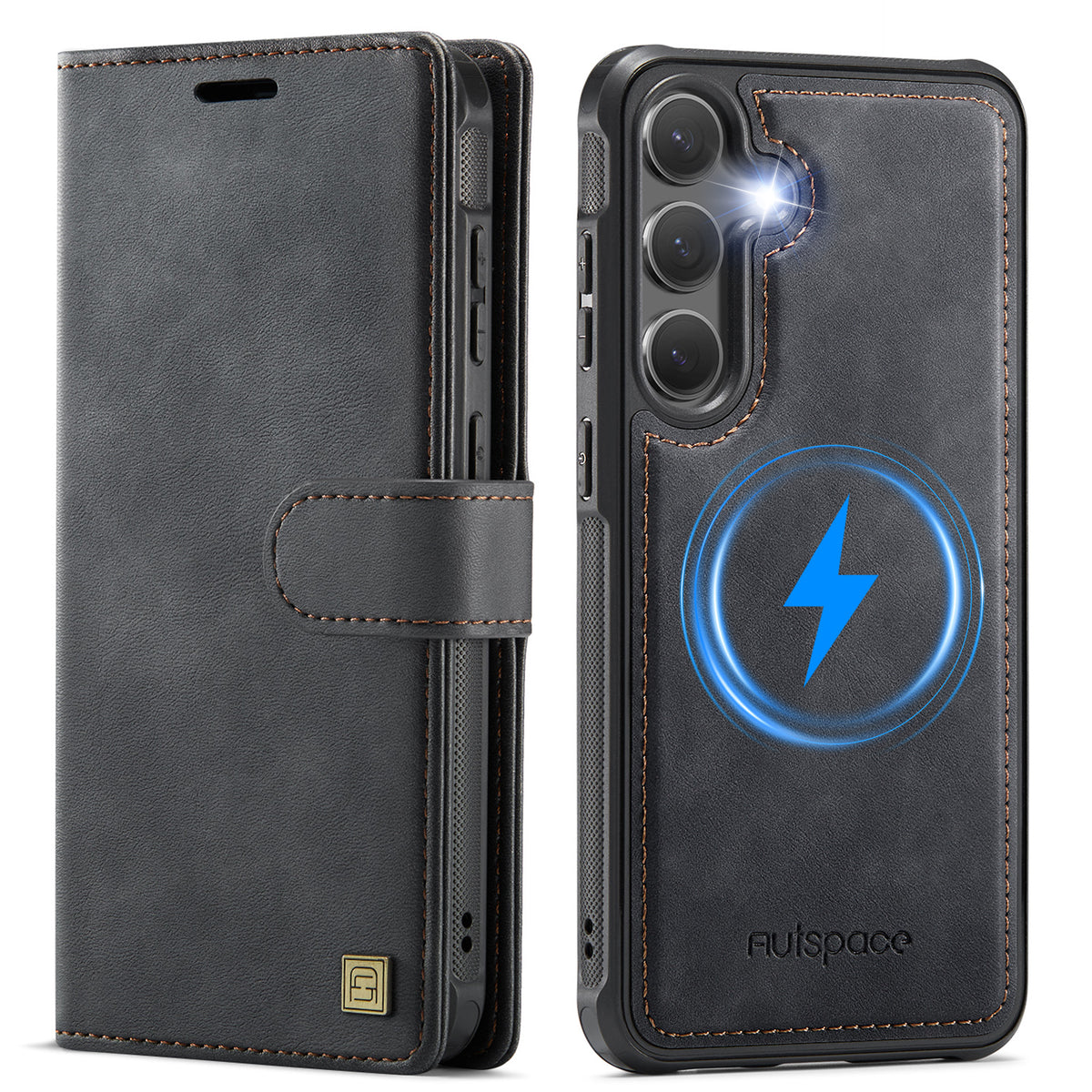 AUTSPACE for Samsung Galaxy S26 FE A05 Case Wallet Stand Detachable Leather Magnetic Phone Cover
