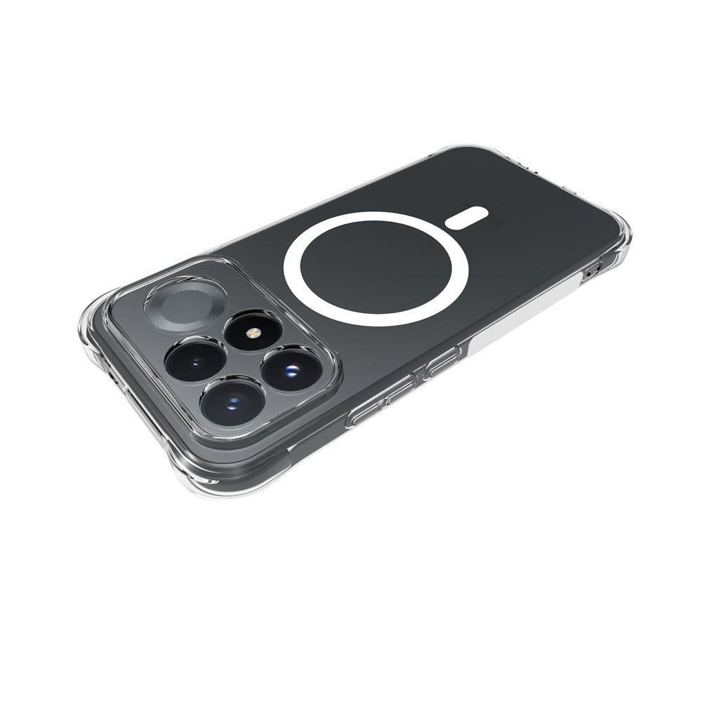 WANLONFENG for Xiaomi Redmi K100 Pro 5G (China) / Xiaomi Poco F9 Pro 5G WL2 Series 2.0mm Magnetic Case Clear TPU Phone Back Cover with Screen Film