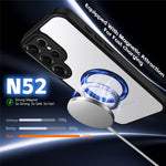 Samsung Galaxy S25 Ultra-cover med roterende magnetisk stativ, mat PC + TPU, stødsikkert mobilcover