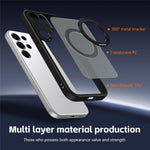 For Samsung Galaxy S26 Ultra Case Rotating Magnetic Kickstand Frosted Matte PC + TPU Shockproof Phone Cover