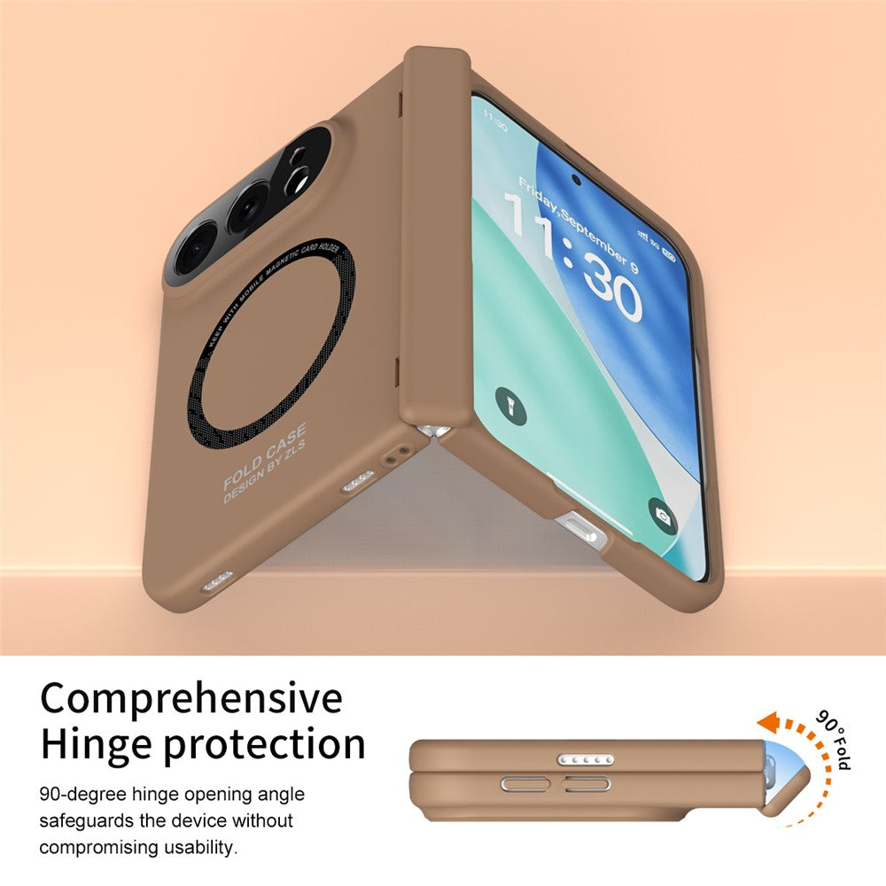 For iPhone Fold Magnetic Case with HD Tempered Glass Screen Protector PC Shockproof Phone Cover