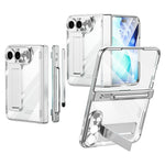 Til iPhone Fold Case Magnetisk Hængsel Galvaniseret PC Telefoncover med Skærmbeskyttelse / Stylus