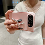 For iPhone Fold Case Heart Clover Kickstand PC Phone Cover with Screen Protector