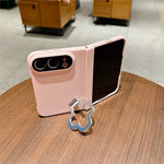 For iPhone Fold Case Heart Clover Kickstand PC Phone Cover with Screen Protector