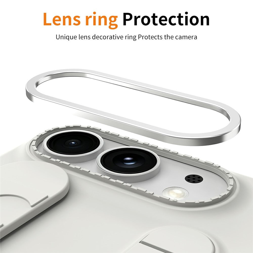 For iPhone Fold Case Kickstand Wristband PC Phone Cover with Tempered Glass Film