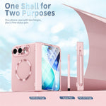 For iPhone Fold Magnetic Case Hard PC Phone Cover