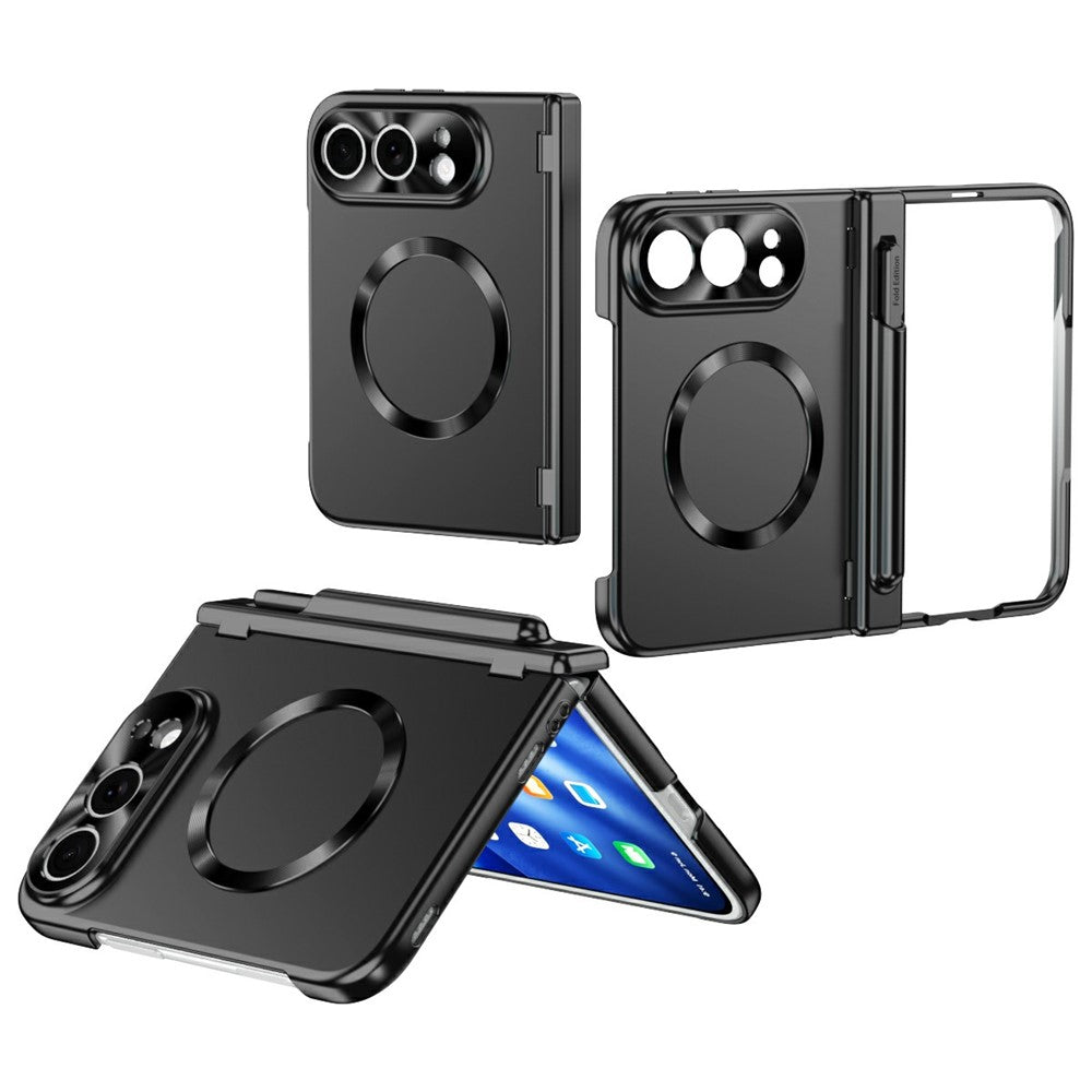 For iPhone Fold Magnetic Case Hard PC Phone Cover